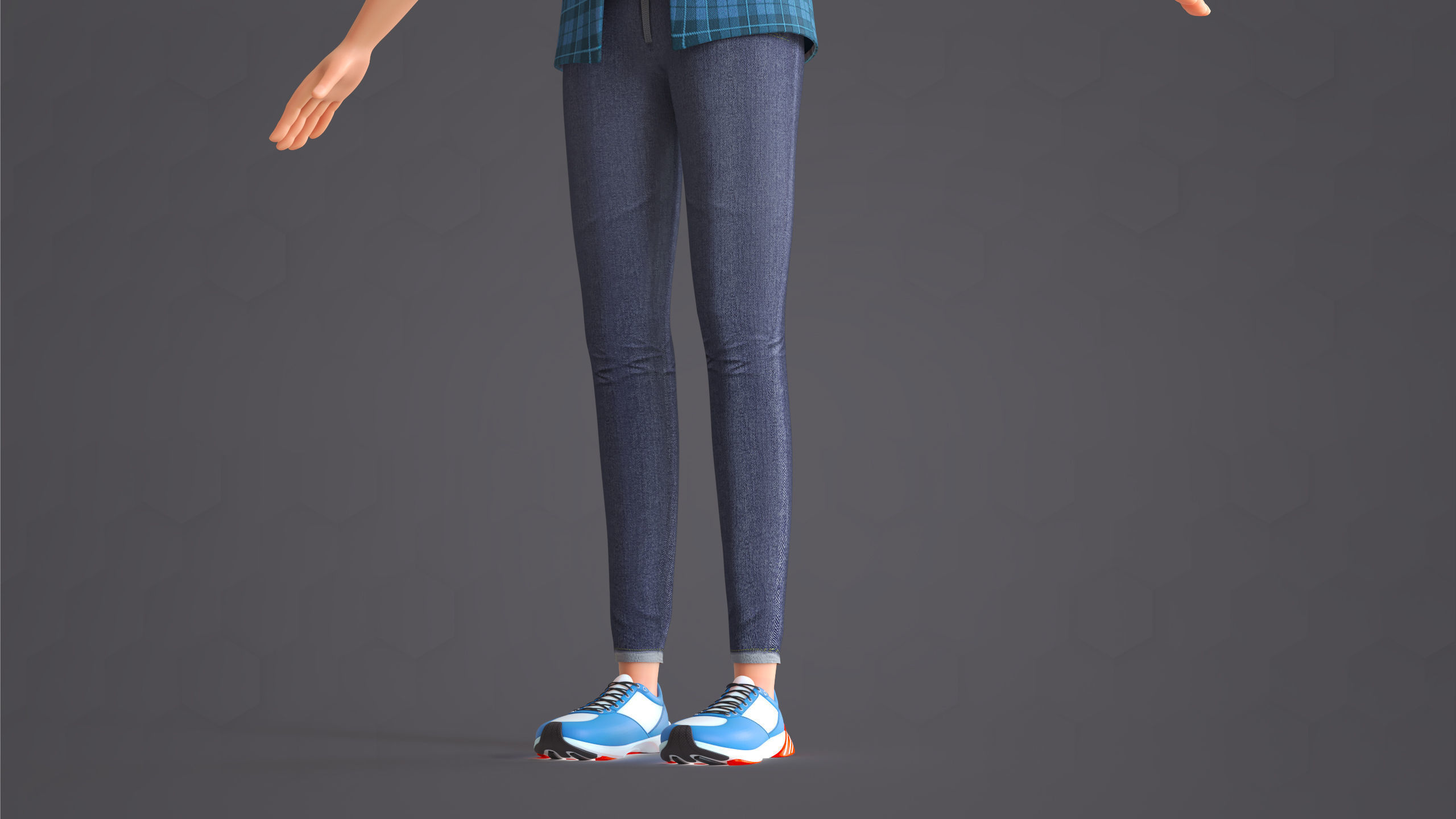 CARTOON CUTE BOY BLENDER VERSION 3D model_2