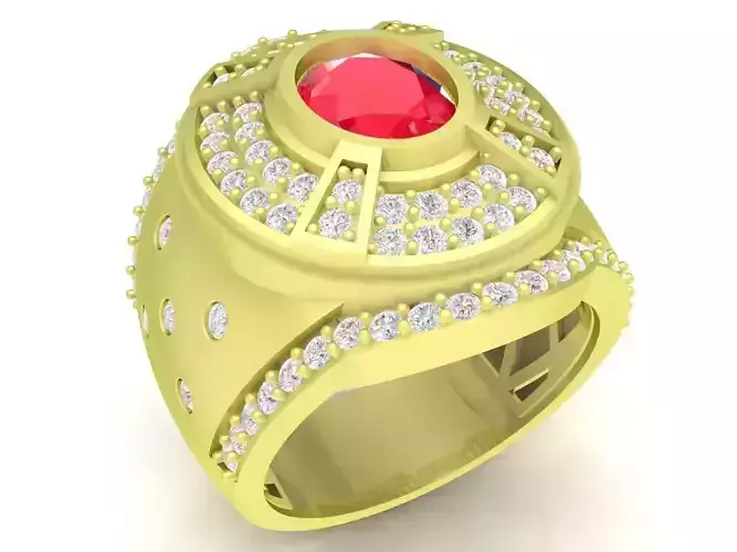 korea oval diamond men ring 3748