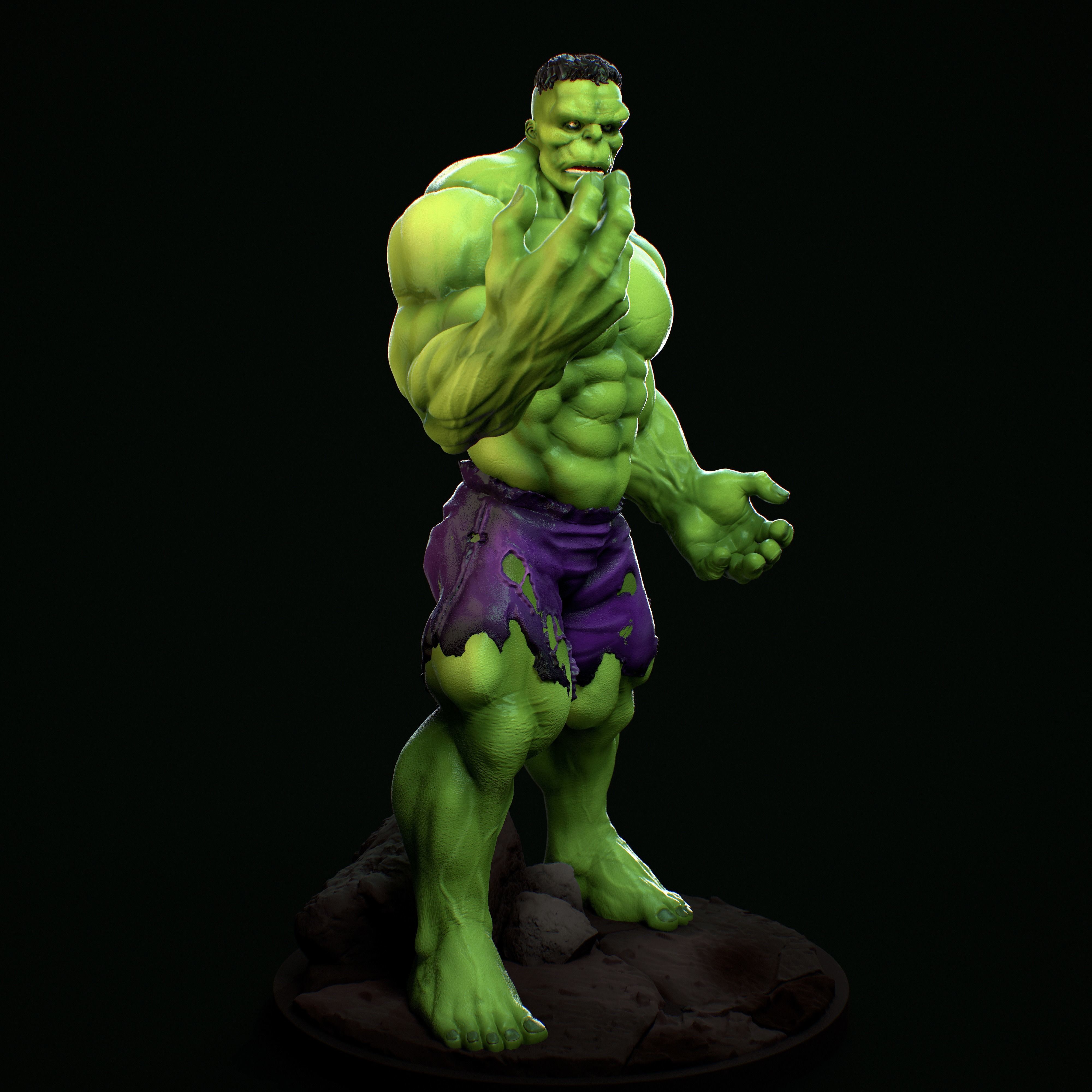 MARVEL - IMMORTAL HULK 3D print model 3D print model_5