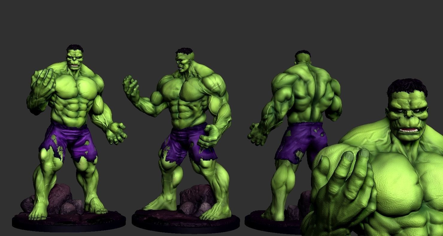 MARVEL - IMMORTAL HULK 3D print model 3D print model_8