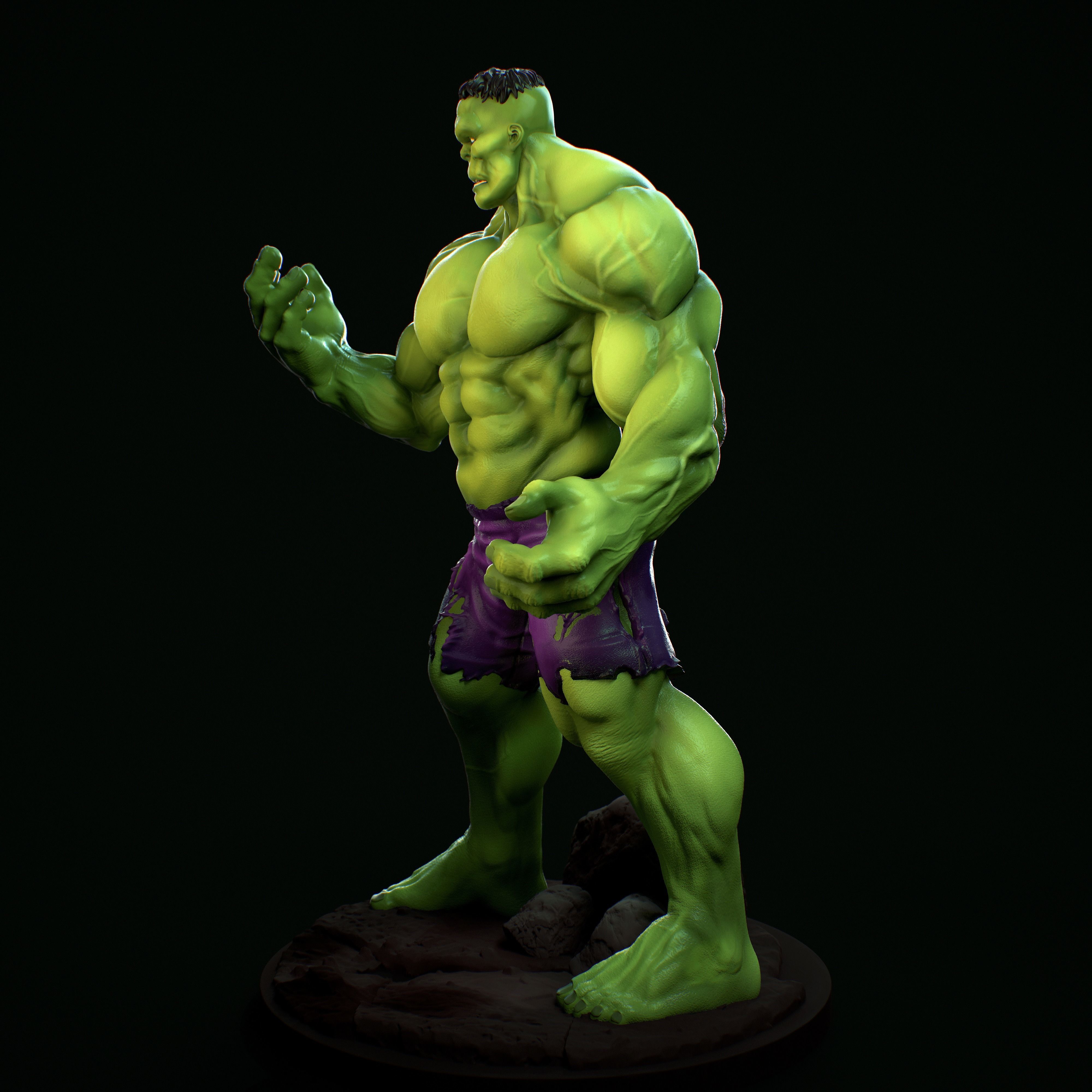 MARVEL - IMMORTAL HULK 3D print model 3D print model_2