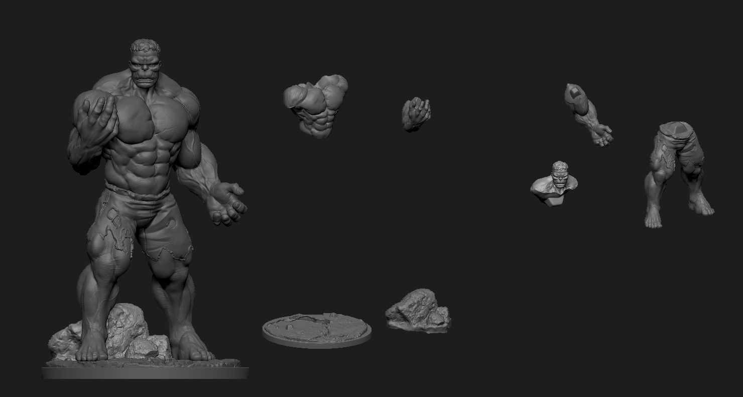 MARVEL - IMMORTAL HULK 3D print model 3D print model_7
