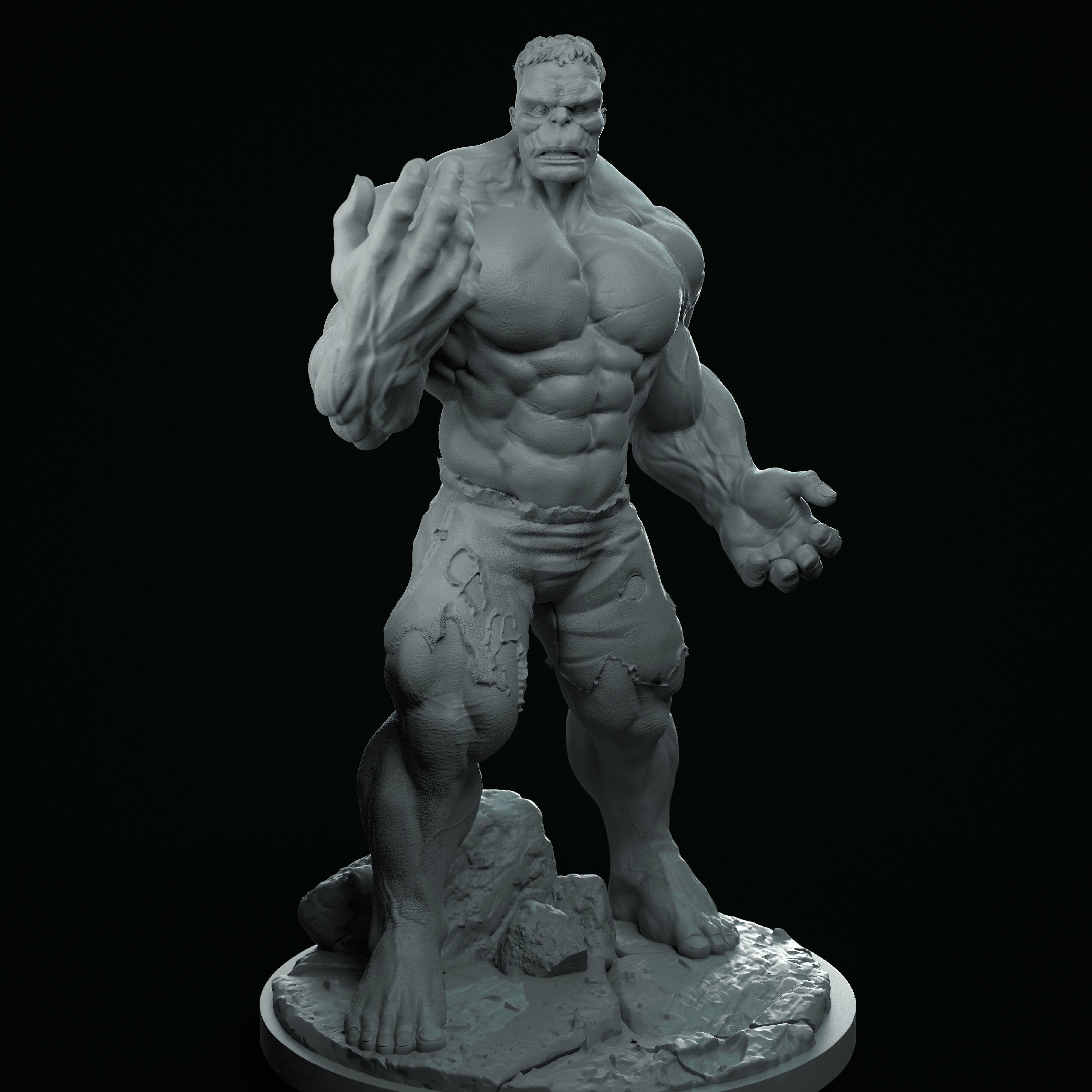 MARVEL - IMMORTAL HULK 3D print model 3D print model_9