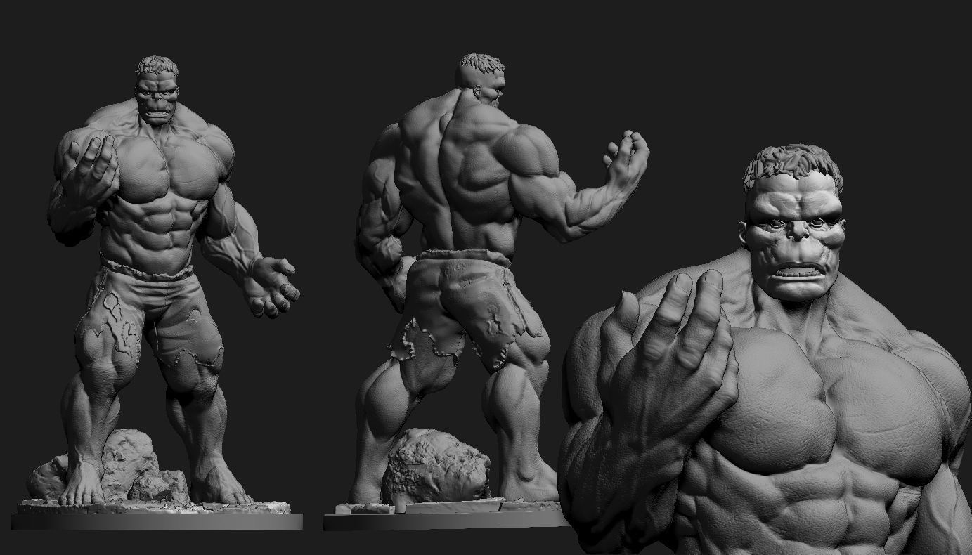 MARVEL - IMMORTAL HULK 3D print model 3D print model_6