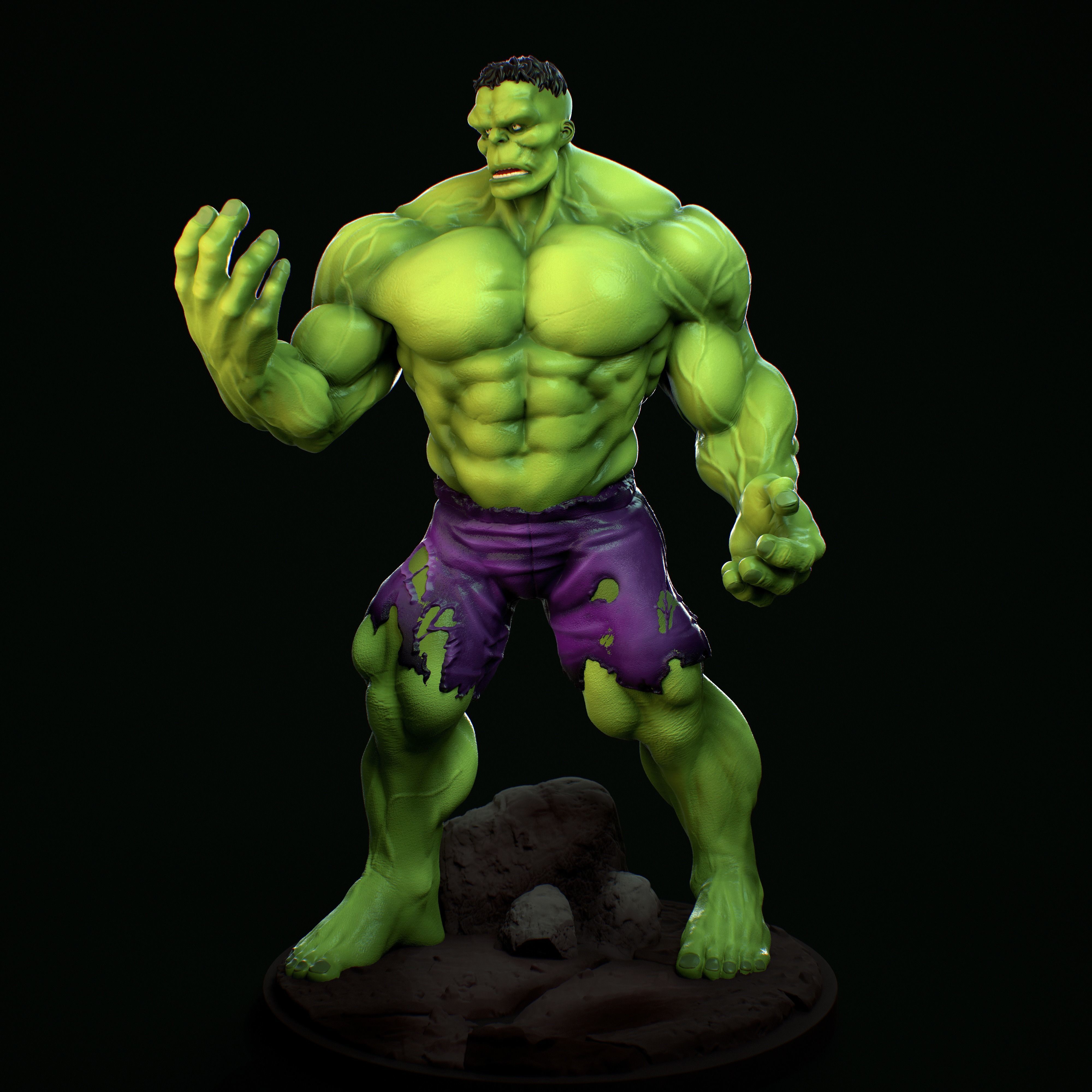 MARVEL - IMMORTAL HULK 3D print model 3D print model_1