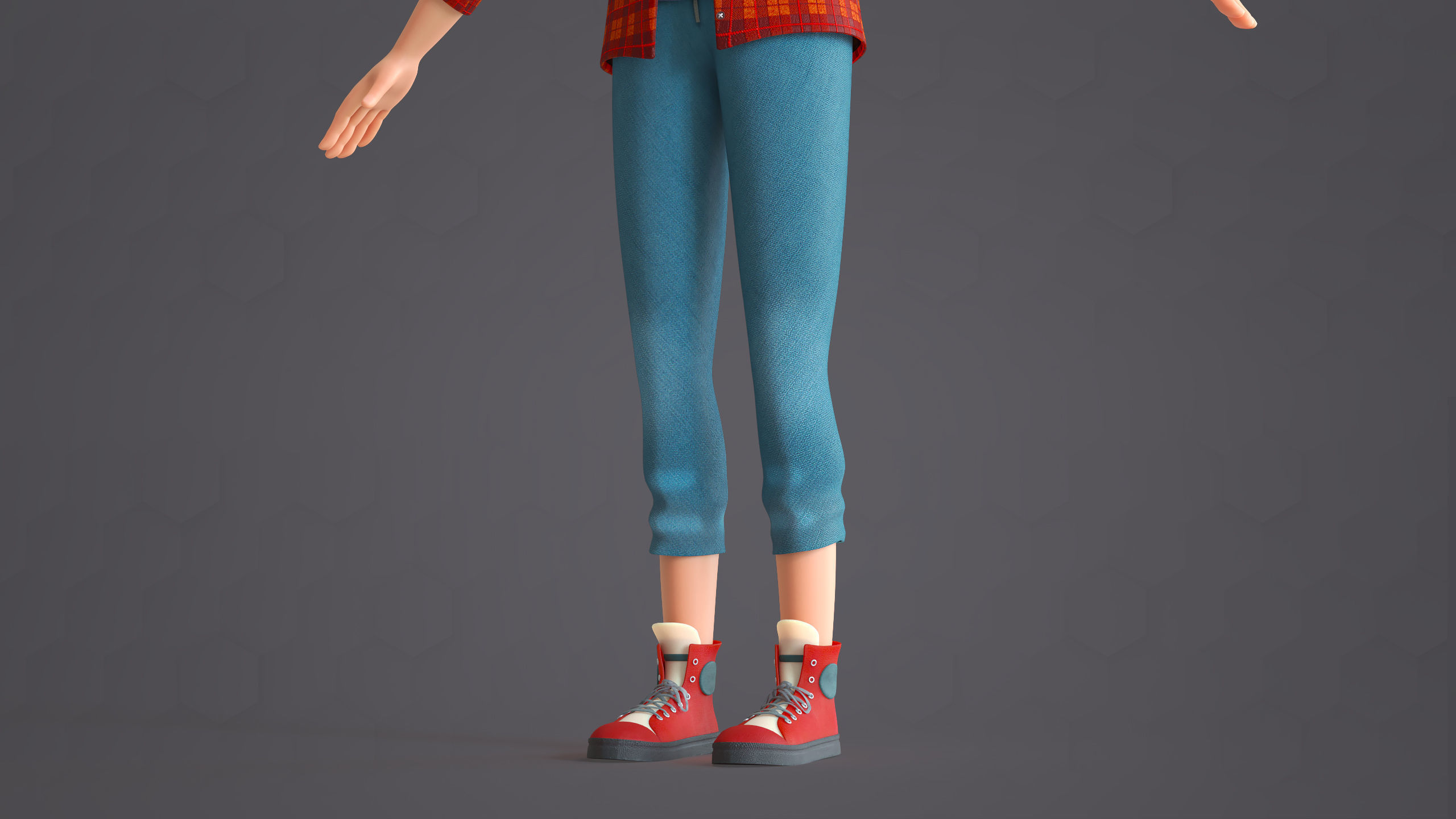 CARTOON cute girl - BLENDER Version 3D model_2