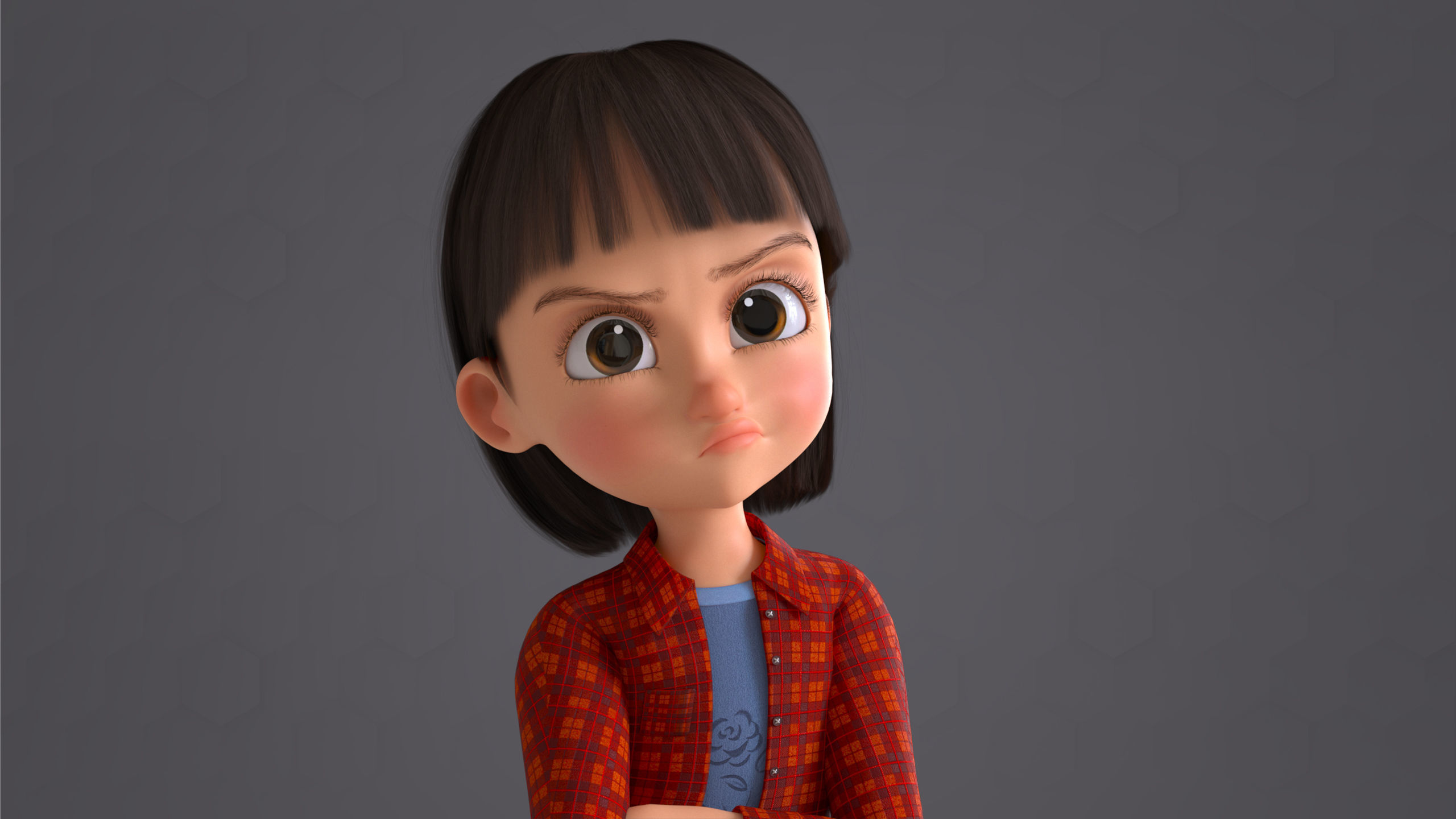 CARTOON cute girl - BLENDER Version 3D model_13