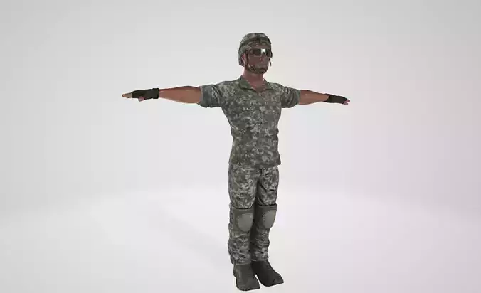 Soldier in camouflage