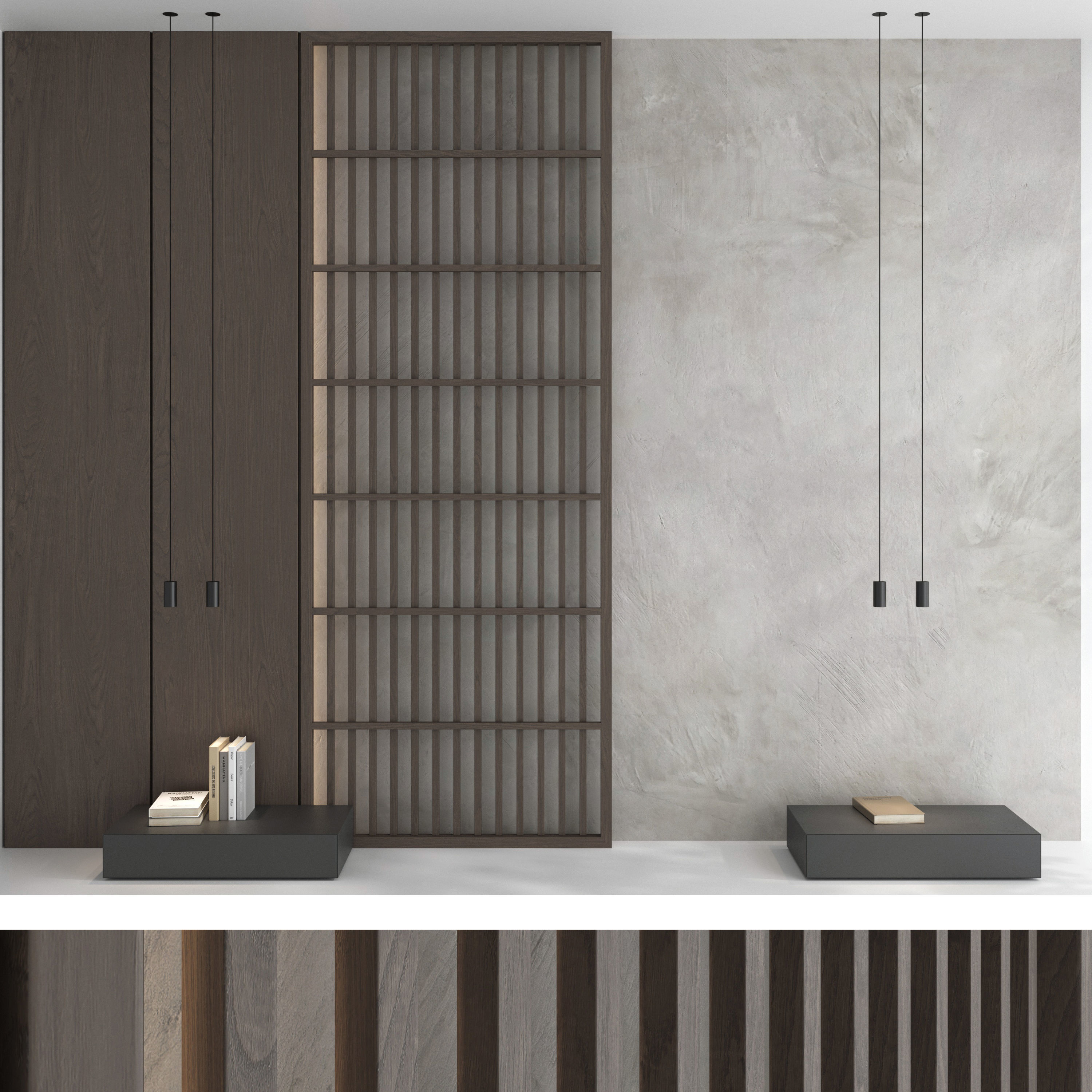 Decorative wall panel set 80 3D model CGTrader