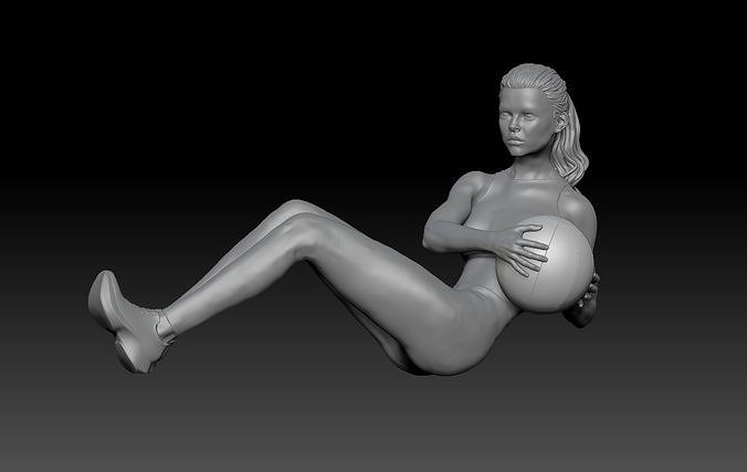 FITNESS GIRL 4 3D print model