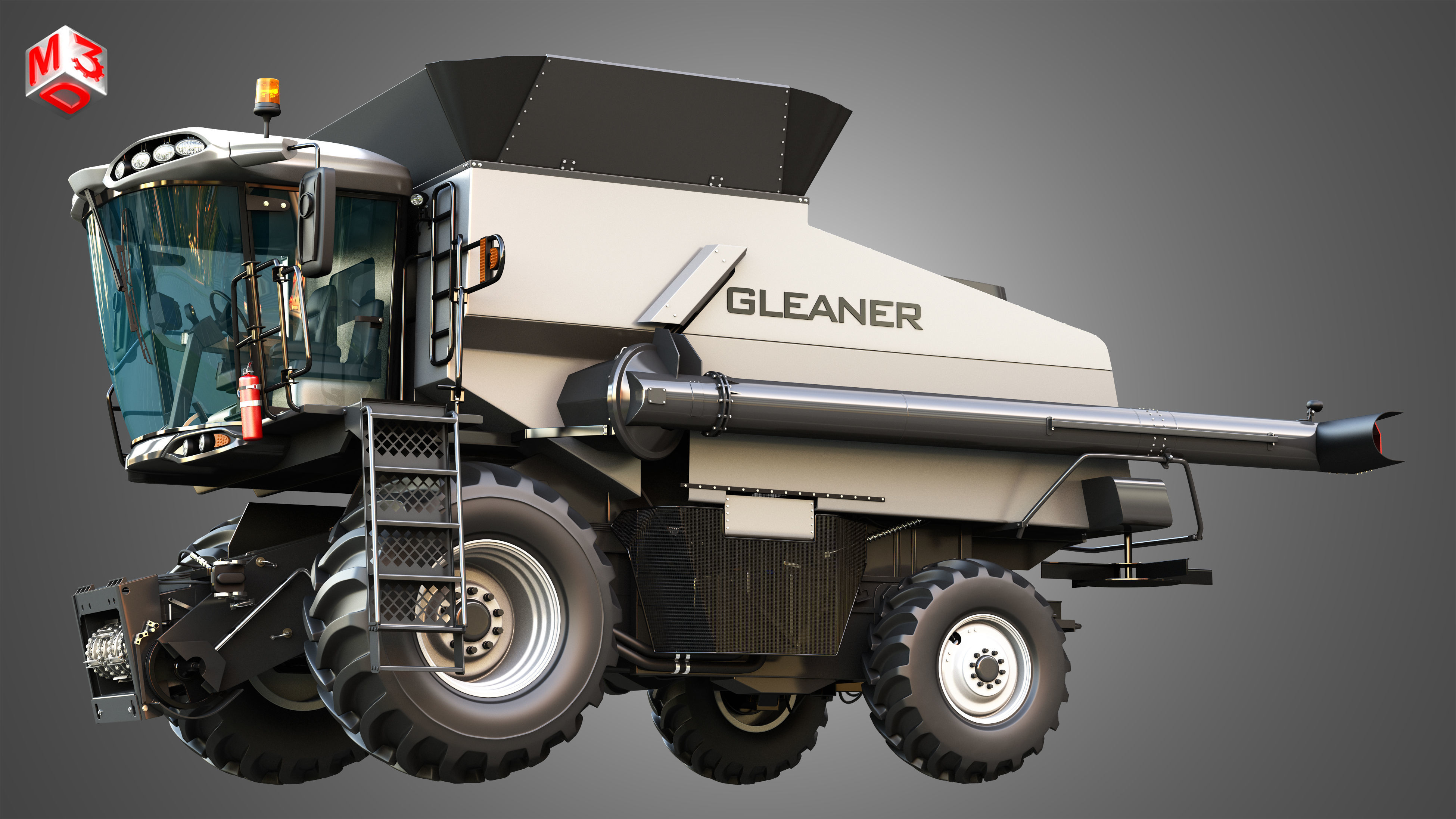S96 - Combine Harvester - without Harvester Header 3D model_7