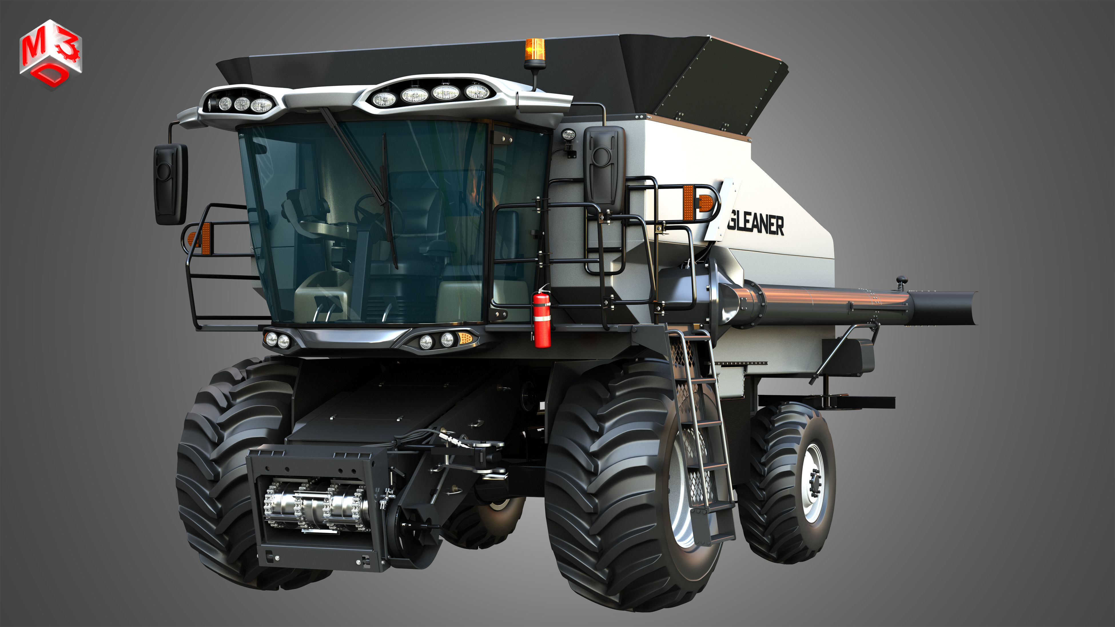 S96 - Combine Harvester - without Harvester Header 3D model_11