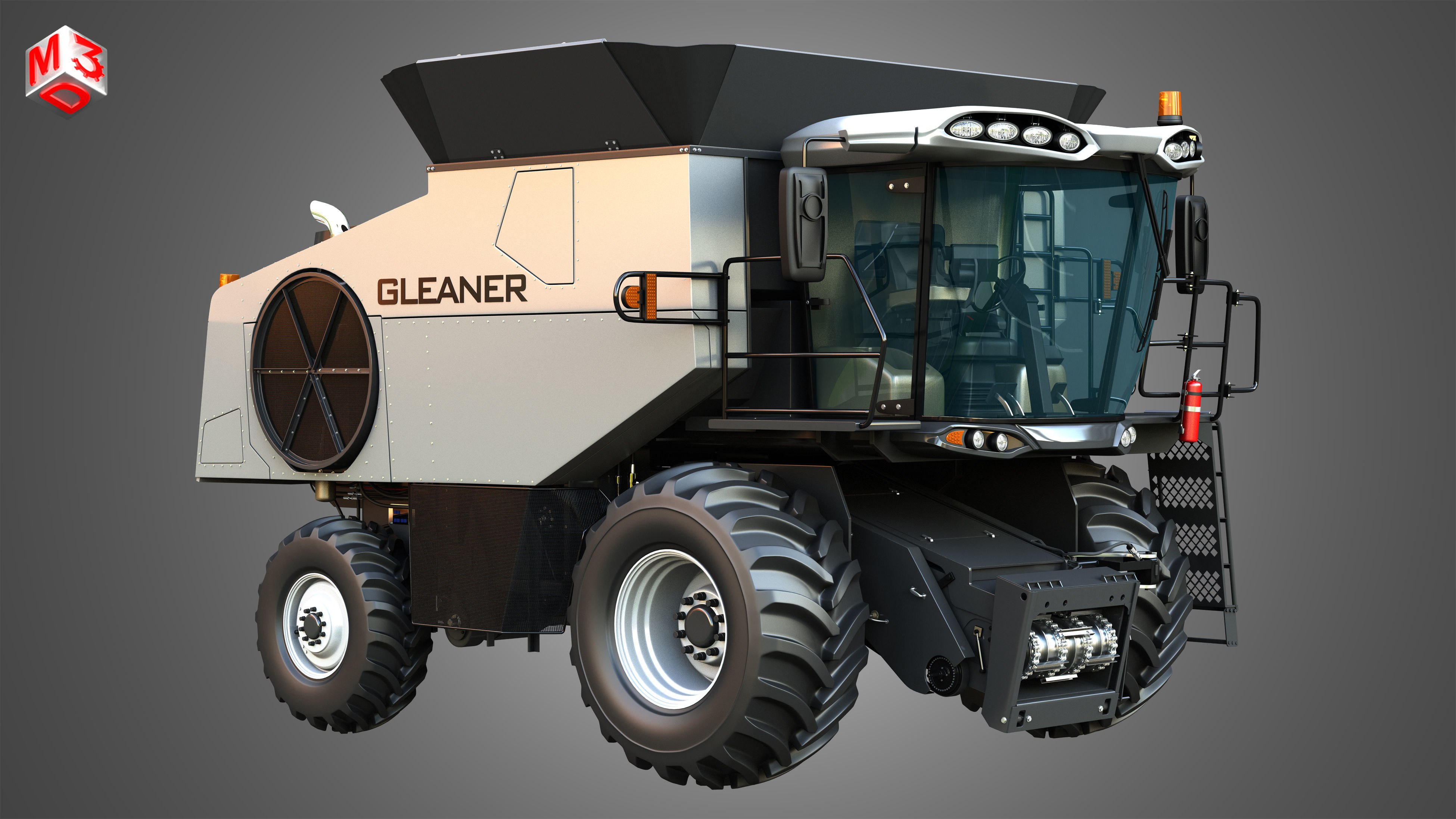S96 - Combine Harvester - without Harvester Header 3D model_3