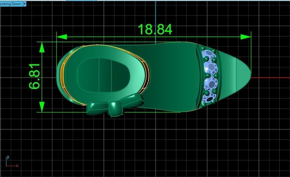  stylish pendant shoe  enamel women sandals with diamonds 439 3D print model_7