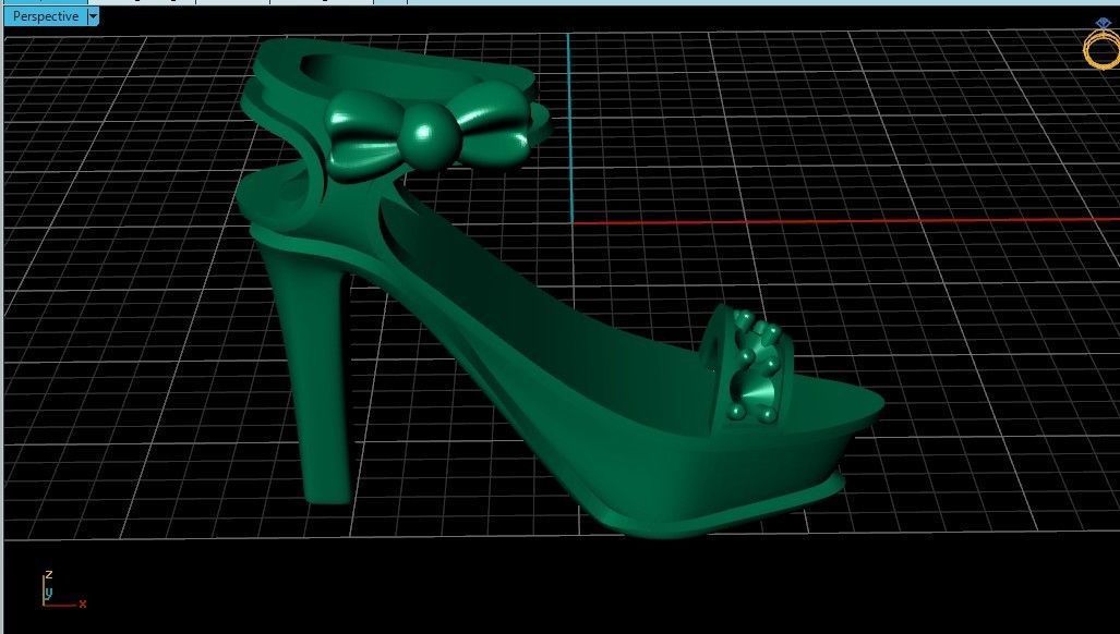  stylish pendant shoe  enamel women sandals with diamonds 439 3D print model_32