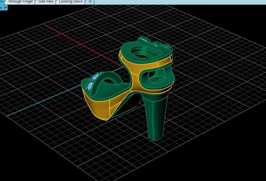  stylish pendant shoe  enamel women sandals with diamonds 439 3D print model_28