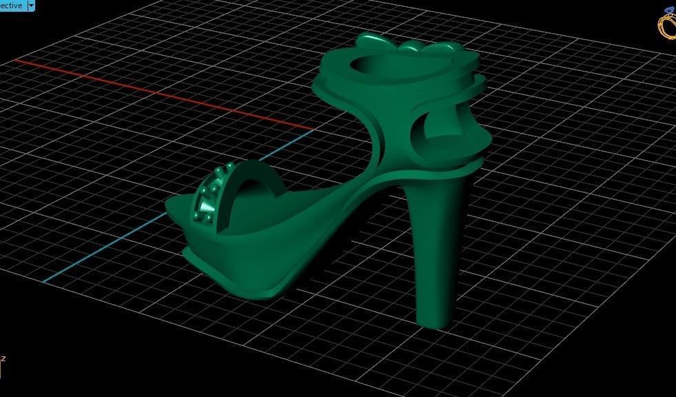  stylish pendant shoe  enamel women sandals with diamonds 439 3D print model_44