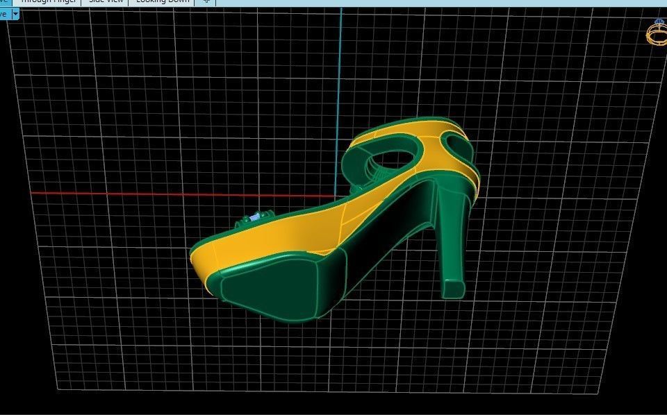  stylish pendant shoe  enamel women sandals with diamonds 439 3D print model_40