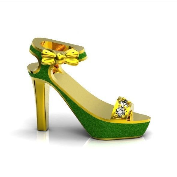  stylish pendant shoe  enamel women sandals with diamonds 439 3D print model_21