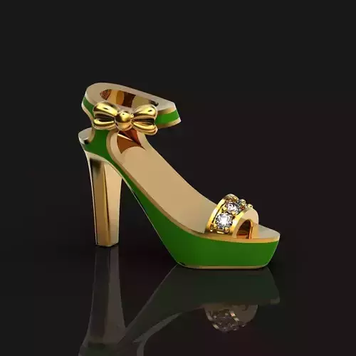  stylish pendant shoe  enamel women sandals with diamonds 439 3D print model