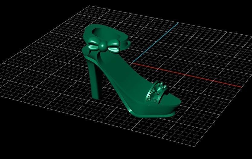  stylish pendant shoe  enamel women sandals with diamonds 439 3D print model_38