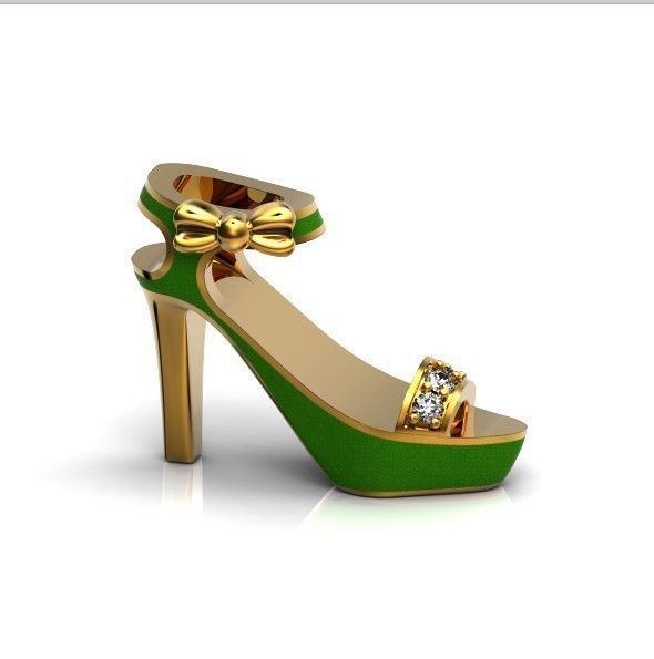  stylish pendant shoe  enamel women sandals with diamonds 439 3D print model_20