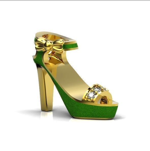  stylish pendant shoe  enamel women sandals with diamonds 439 3D print model_22