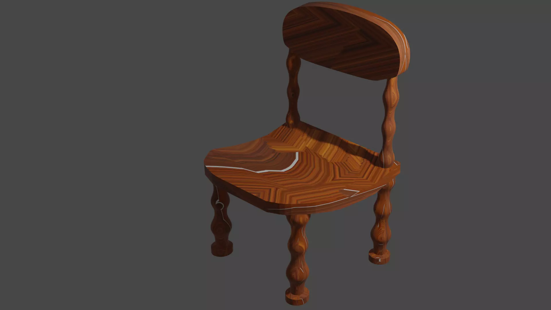 wood chair 3D model