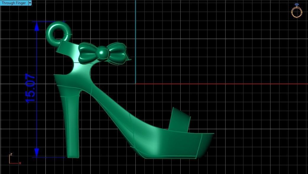 fashionable stylish pendant women shoe sandals 439  3D print model_7