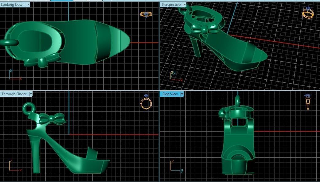 fashionable stylish pendant women shoe sandals 439  3D print model_4