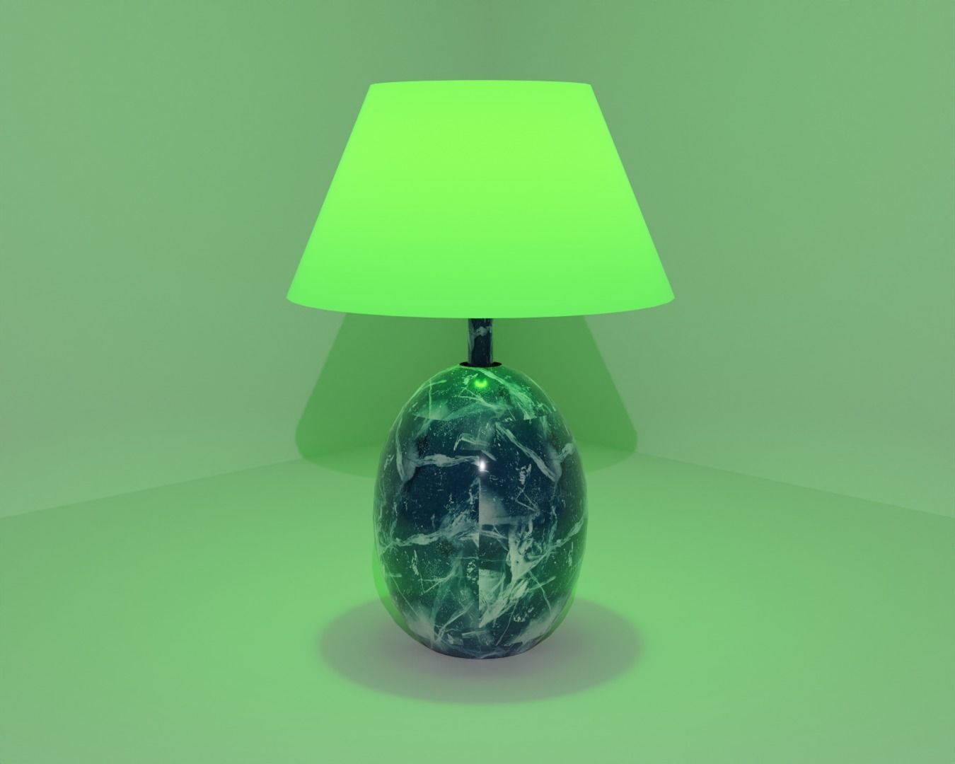 Lamp01 marble table lamp 3D model_2
