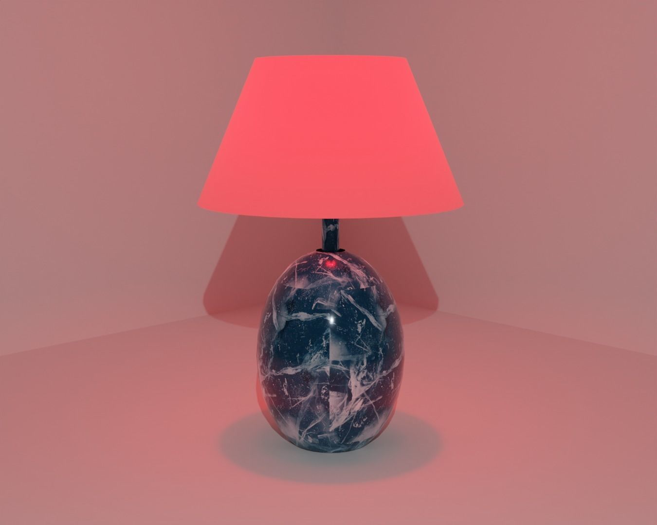 Lamp01 marble table lamp 3D model_1