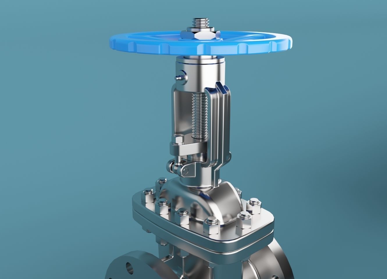 Gate Valve 3D model_3