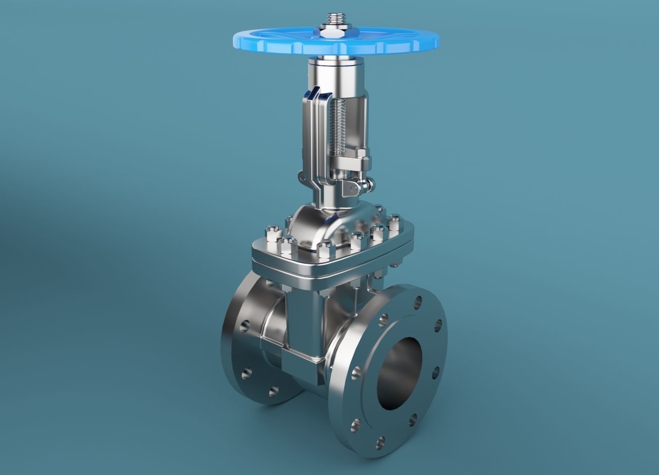 Gate Valve 3D model_4