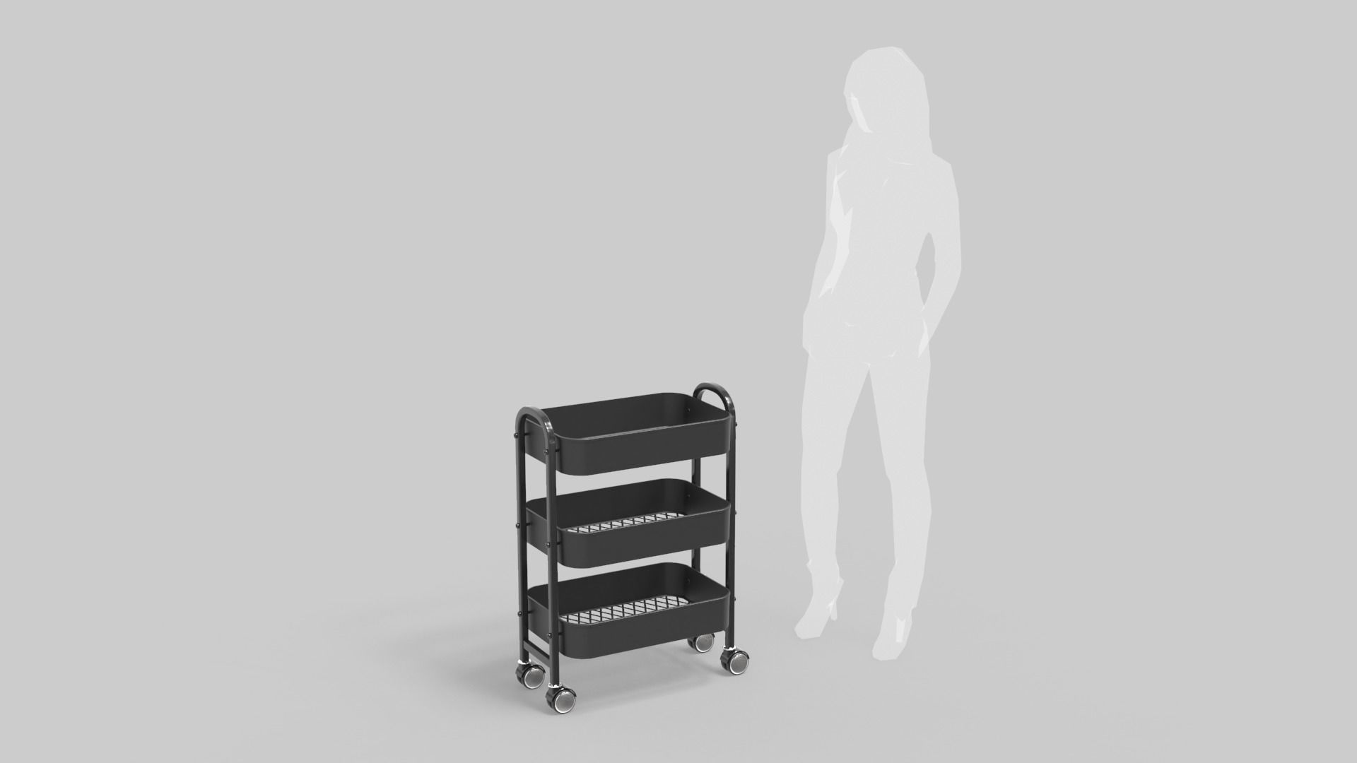 Service Rolling Cart 3D model_5