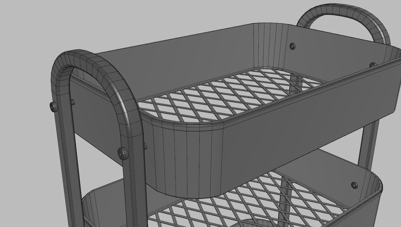 Service Rolling Cart 3D model_7