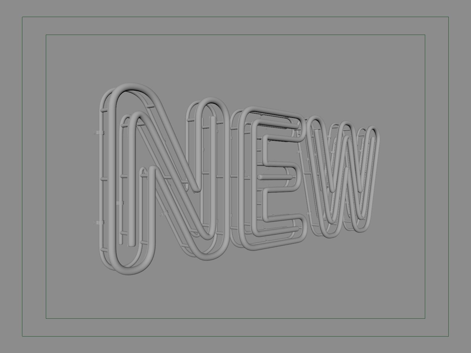 Neon text NEW 3D model_1