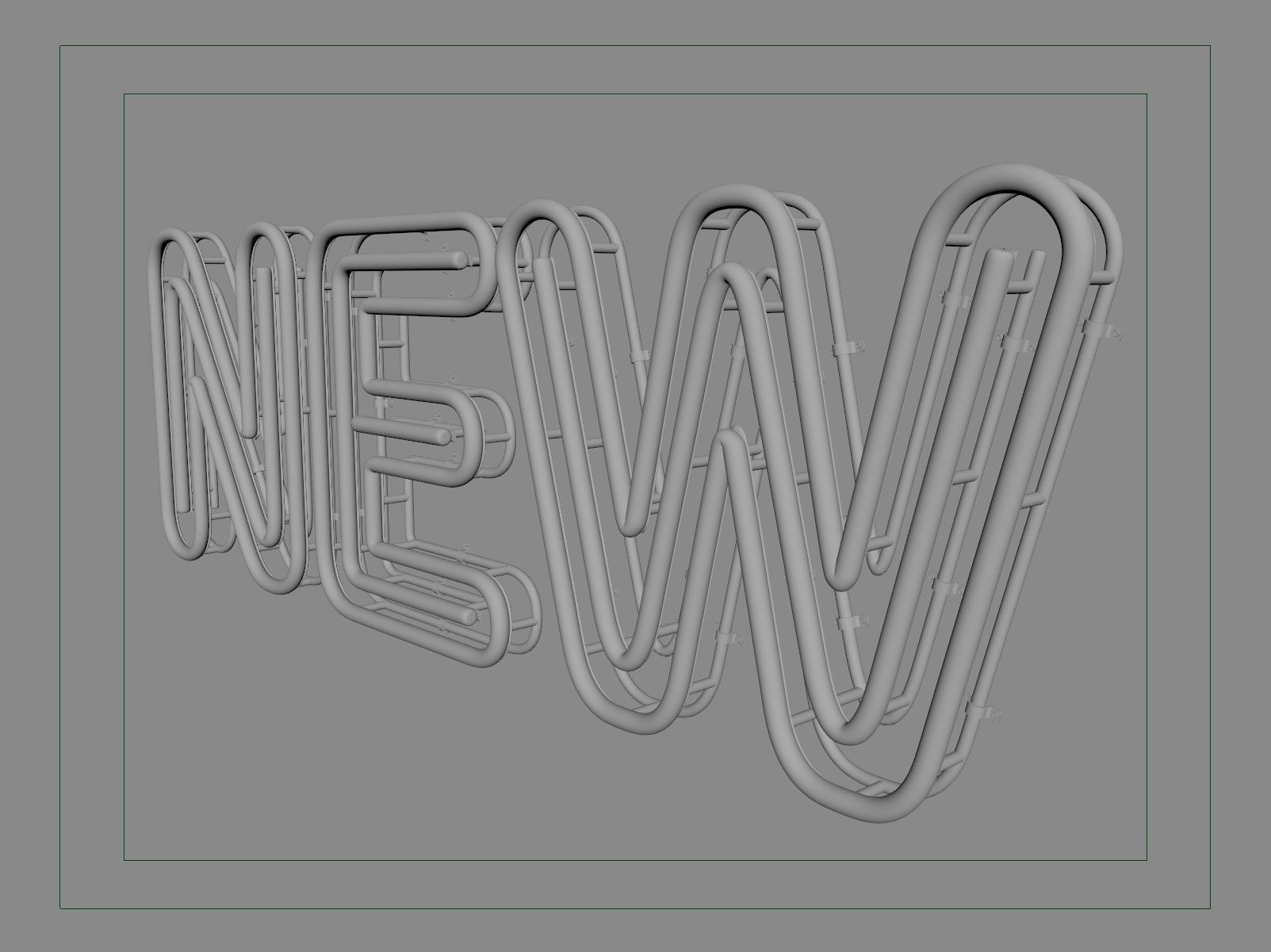 Neon text NEW 3D model_2
