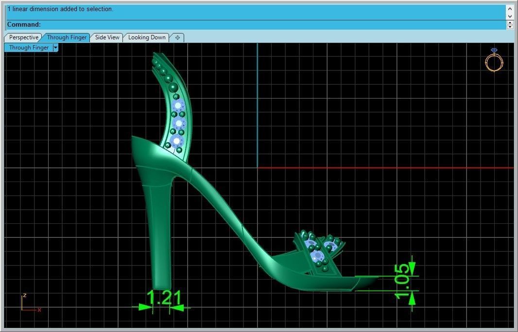 set fashionable stylish pendant women shoes with diamonds 439 3D Model Collection_15