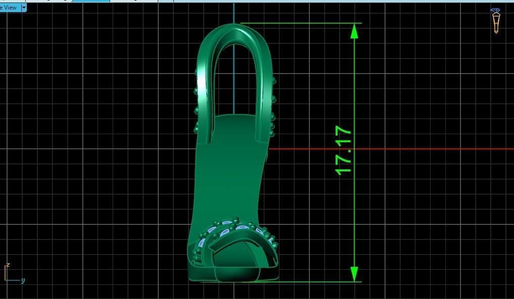 set fashionable stylish pendant women shoes with diamonds 439 3D Model Collection_17