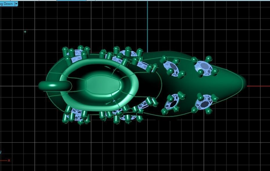 set fashionable stylish pendant women shoes with diamonds 439 3D Model Collection_41