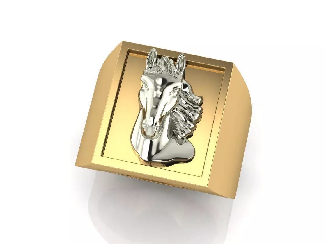 HORSE FACE RING 3D print model
