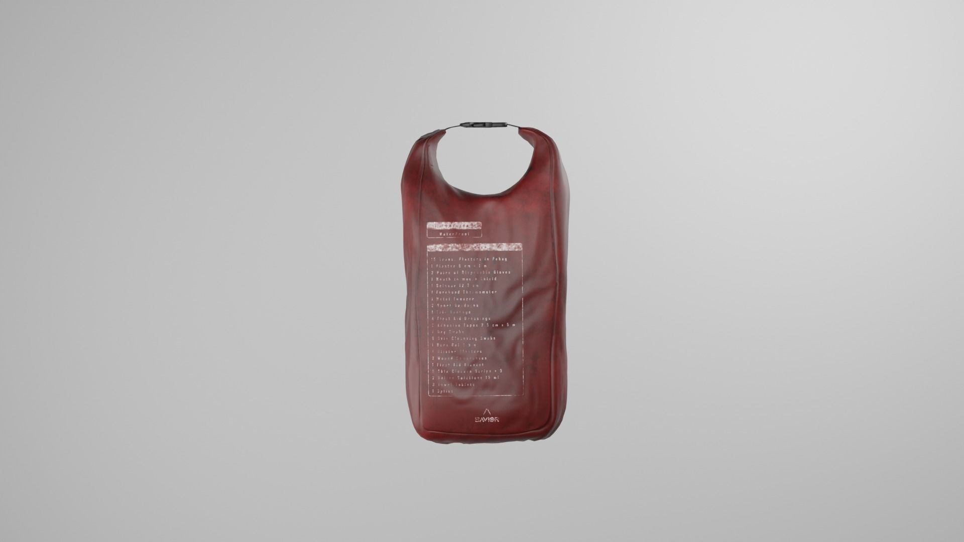 Savior First Aid Kit Low-poly 3D model_4