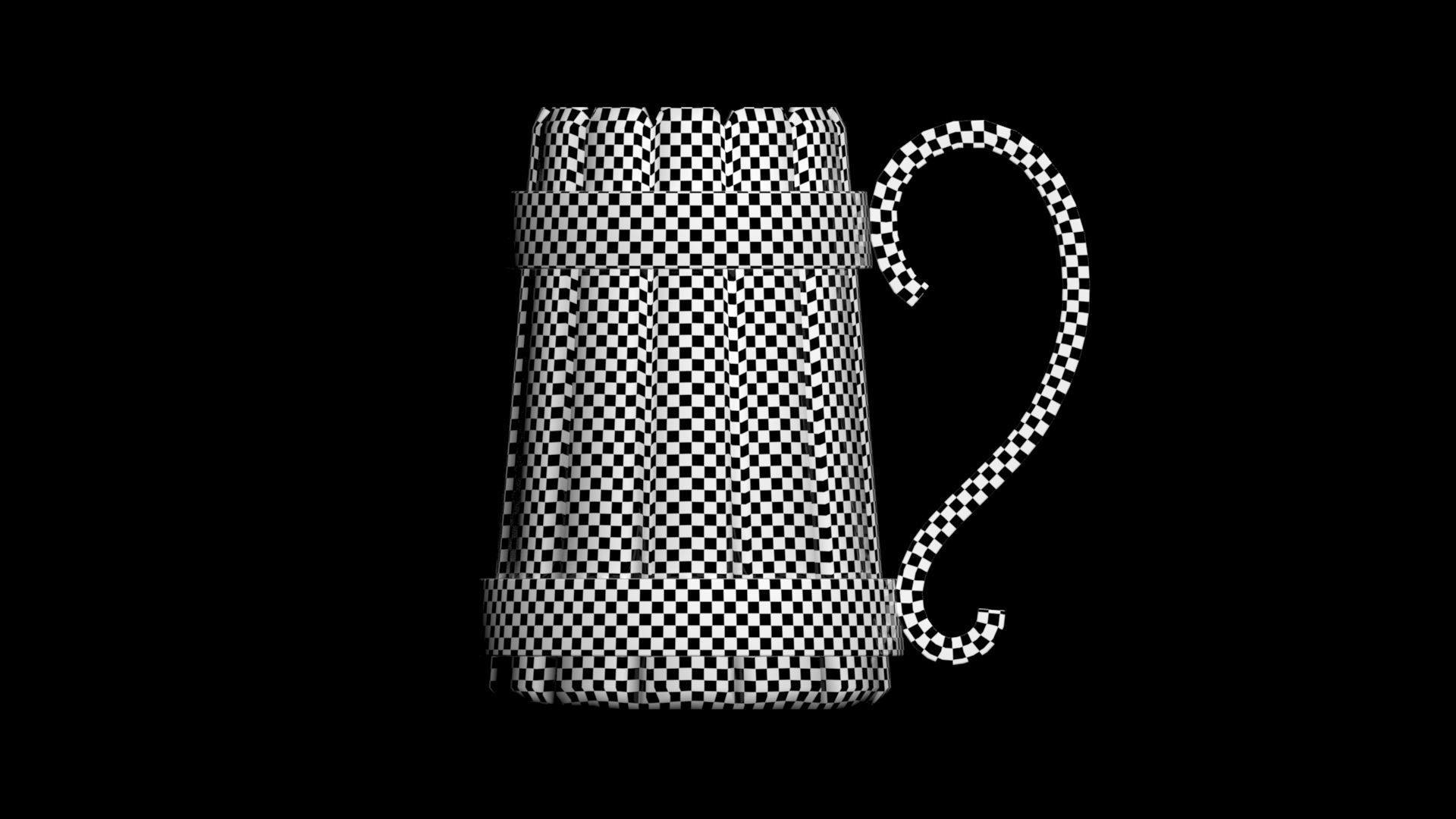 Stylized Wooden Mug Low-poly 3D model_16