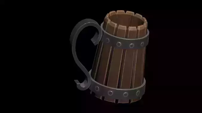Stylized Wooden Mug