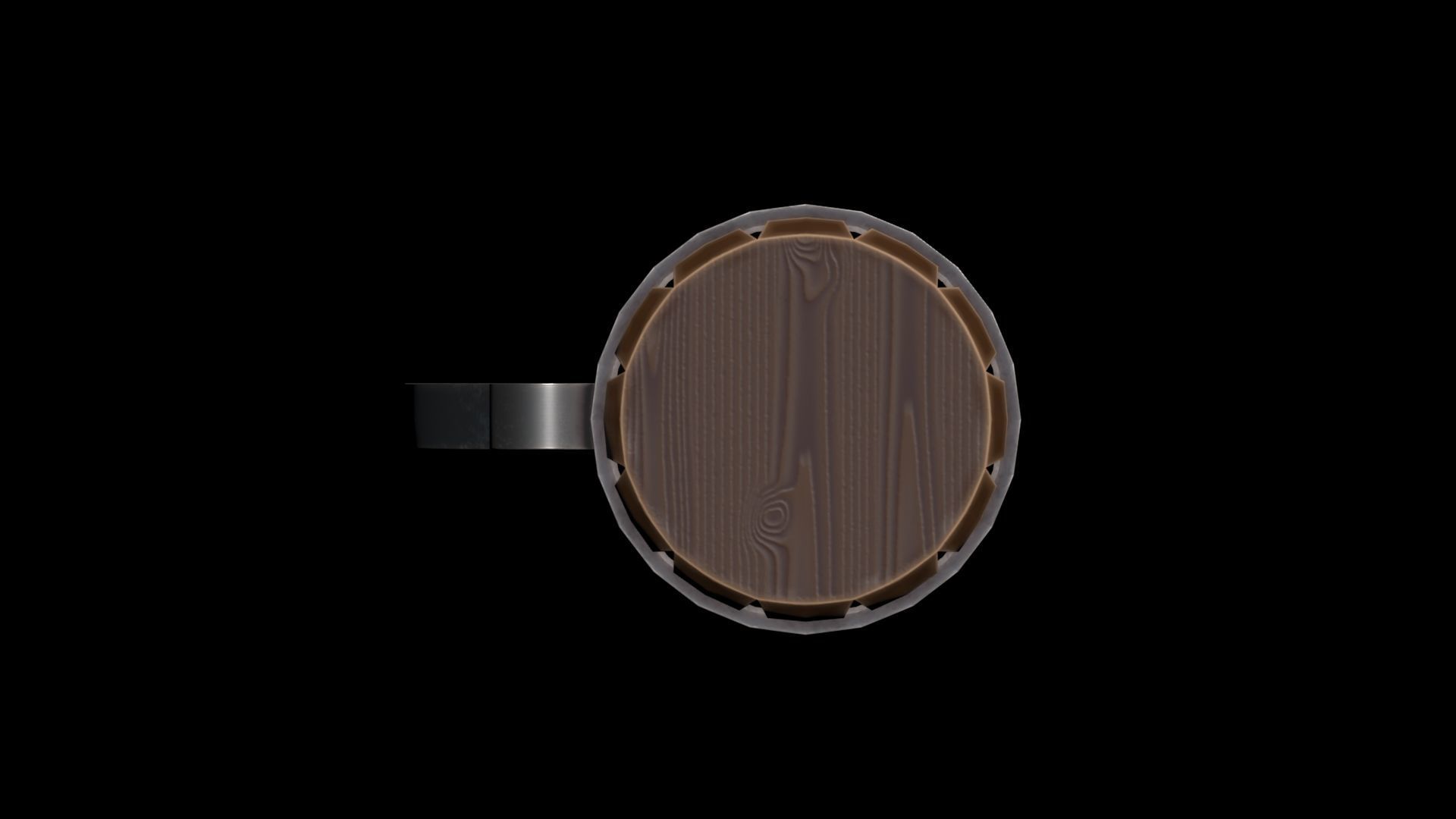 Stylized Wooden Mug Low-poly 3D model_13
