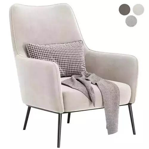 cortez theo onyx chair 3D model