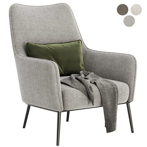 cortez theo onyx chair 3D model 3