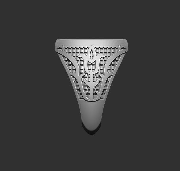 valknut ring 3D print model_1