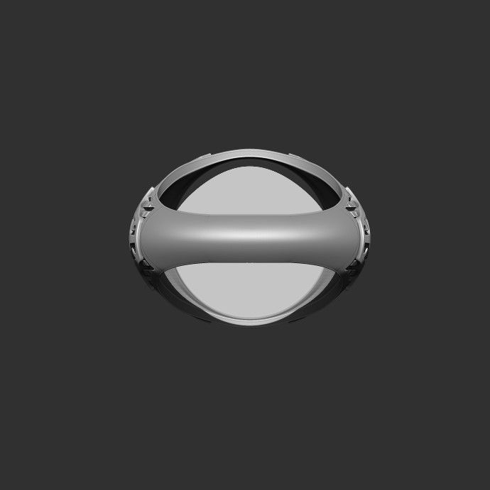 valknut ring 3D print model_2